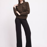 Maglia con Colletto Tessuto Soft Tarifa - MOKA - TA55