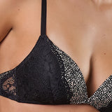 Reggiseno a Triangolo Imbottito Senza Ferretto Camouflage - NERO - CA21