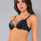 Push-up con Coppe Imbottite e Ferretto Camouflage - NERO - CA24