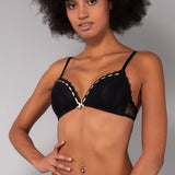 Reggiseno a Triangolo Imbottito Senza Ferretto Dreamy - NERO - DR21