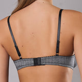 Reggiseno a Triangolo Non Imbottito Senza Ferretto Chevron - NERO - LE20