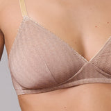 Reggiseno a Triangolo Non Imbottito Senza Ferretto Chevron - SABBIA - LE20