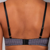 Reggiseno a Triangolo Imbottito Senza Ferretto Chevron - NERO - LE21