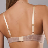 Reggiseno a Triangolo Imbottito Senza Ferretto Chevron - SABBIA - LE21