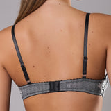 Reggiseno Francese con Ferretto Chevron - NERO - LE22