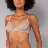 Reggiseno Francese con Ferretto Chevron - SABBIA - LE22
