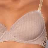 Reggiseno Francese con Ferretto Chevron - SABBIA - LE22
