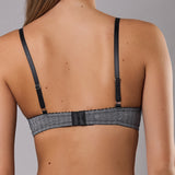 Reggiseno Coppe Graduate Senza Ferretto Chevron - NERO - LE23