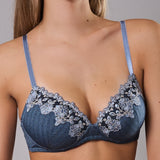 Reggiseno Coppe Graduate Senza Ferretto Chevron - BLU - LE23