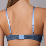 Reggiseno Coppe Graduate Senza Ferretto Chevron - BLU - LE23