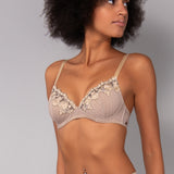 Reggiseno Coppe Graduate Senza Ferretto Chevron - SABBIA - LE23