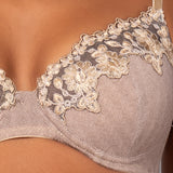 Reggiseno Coppe Graduate Senza Ferretto Chevron - SABBIA - LE23