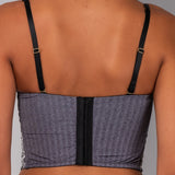 Bustier Non Imbottito Chevron - NERO - LE40