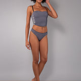 Bustier Non Imbottito Chevron - NERO - LE40