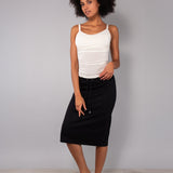 Top con Spalline e Arricciature Tessuto Glossy - MILK - NS41