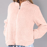 Giacca Corta con Zip Teddy - ROSA - SY54