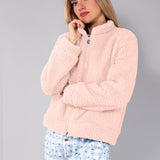 Giacca Corta con Zip Teddy - ROSA - SY54