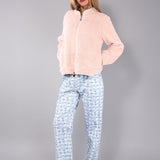 Giacca Corta con Zip Teddy - ROSA - SY54