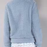Giacca Corta con Zip Teddy - AZZURRO - SY54