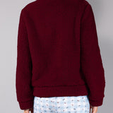 Giacca Corta con Zip Teddy - BORDEAUX - SY54
