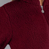 Giacca Corta con Zip Teddy - BORDEAUX - SY54