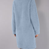 Vestaglia Corta con Zip Teddy - AZZURRO - SY71