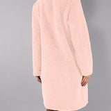 Vestaglia Corta con Bottoni Teddy - ROSA - SY72