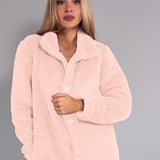 Vestaglia Corta con Bottoni Teddy - ROSA - SY72