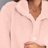 Vestaglia Corta con Bottoni Teddy - ROSA - SY72
