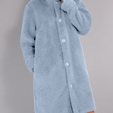 Vestaglia Corta con Bottoni Teddy - AZZURRO - SY72