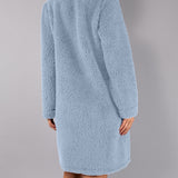 Vestaglia Corta con Bottoni Teddy - AZZURRO - SY72