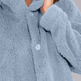 Vestaglia Corta con Bottoni Teddy - AZZURRO - SY72