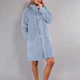 Vestaglia Corta con Bottoni Teddy - AZZURRO - SY72