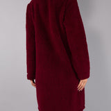 Vestaglia Corta con Bottoni Teddy - BORDEAUX - SY72