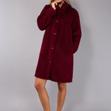 Vestaglia Corta con Bottoni Teddy - BORDEAUX - SY72