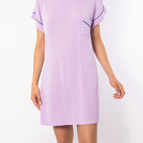 Camicia da notte girocollo a manica corta in modal - CH28