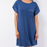 Camicia da notte girocollo a manica corta in modal – CH28