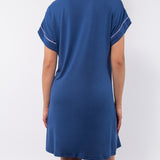 Camicia da notte girocollo a manica corta in modal – CH28