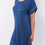 Camicia da notte girocollo a manica corta in modal – CH28