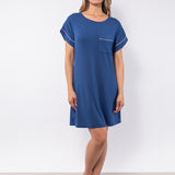 Camicia da notte girocollo a manica corta in modal – CH28