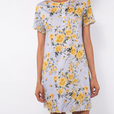 Camicia da notte serafino a manica corta in cotone - CIELO - RO27