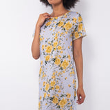 Camicia da notte serafino a manica corta in cotone - CIELO - RO27