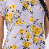 Camicia da notte aperta a manica corta in cotone - RO28