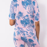 Pigiama con maglia aperta a manica corta e pantalone lungo in viscosa stretch - SU13