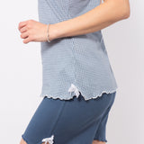 Pigiama con canotta spalline sottili e pantaloncino in cotone – VH12