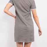 Camicia da notte con scollo a V a manica corta in cotone - VH27
