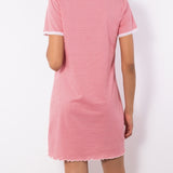 Camicia da notte con scollo a V a manica corta in cotone - VH27