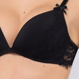 Reggiseno triangolo con coppe imbottite senza ferretto in pizzo – PR21