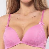 Reggiseno triangolo con coppe imbottite senza ferretto in pizzo – PR21