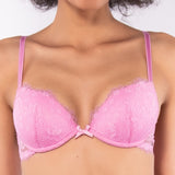 Push-up con coppe imbottite, lunette estraibili e ferretto in pizzo - PR24